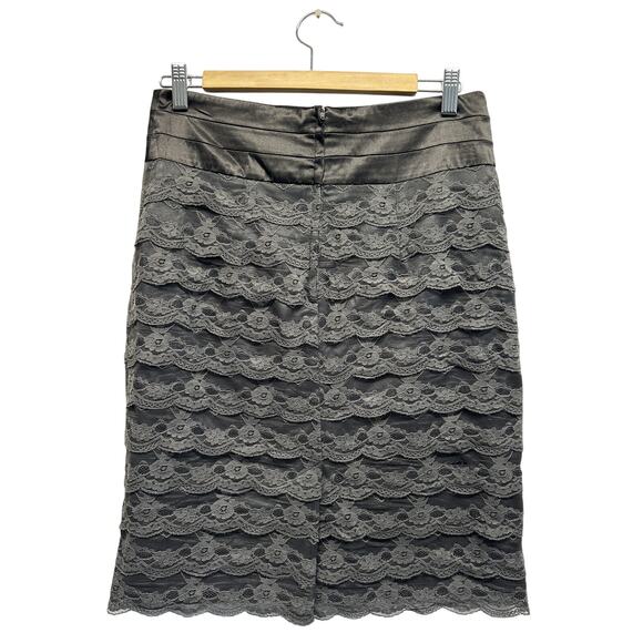 H&M Black Lace Pencil Skirt – Chic Romantic Y2K Officecore Whimsigoth - Picture 7 of 10